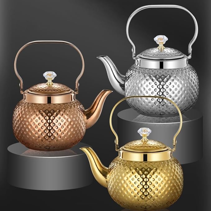 إبريق شاي مع مصفاة شاي للشاي - 3 الوان